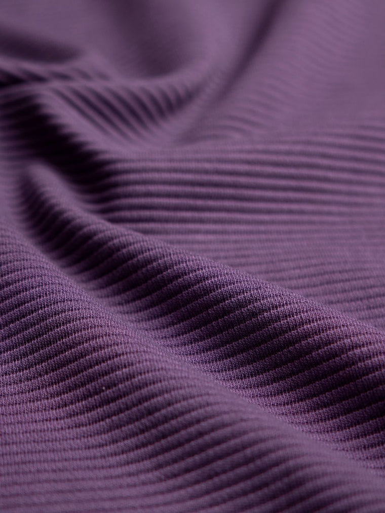 Ottoman Zipper Polo: Purple Oversized Polos