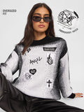 Knitted Sweater: Fallen Angel Women Oversized Sweaters