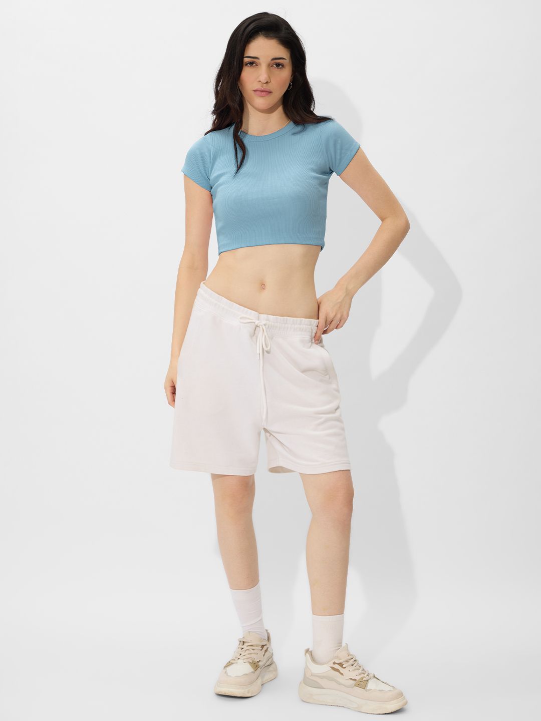 Essential Solids: Sky Blue Women Knit Tops