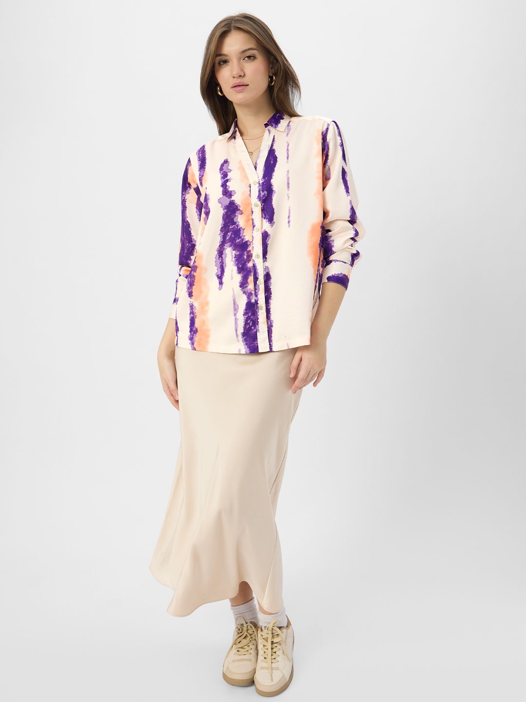 Satin Shirt: Nebula Women Relaxed Shirts