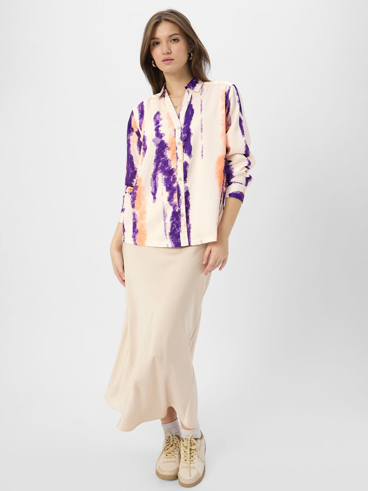 Satin Shirt: Nebula Women Relaxed Shirts