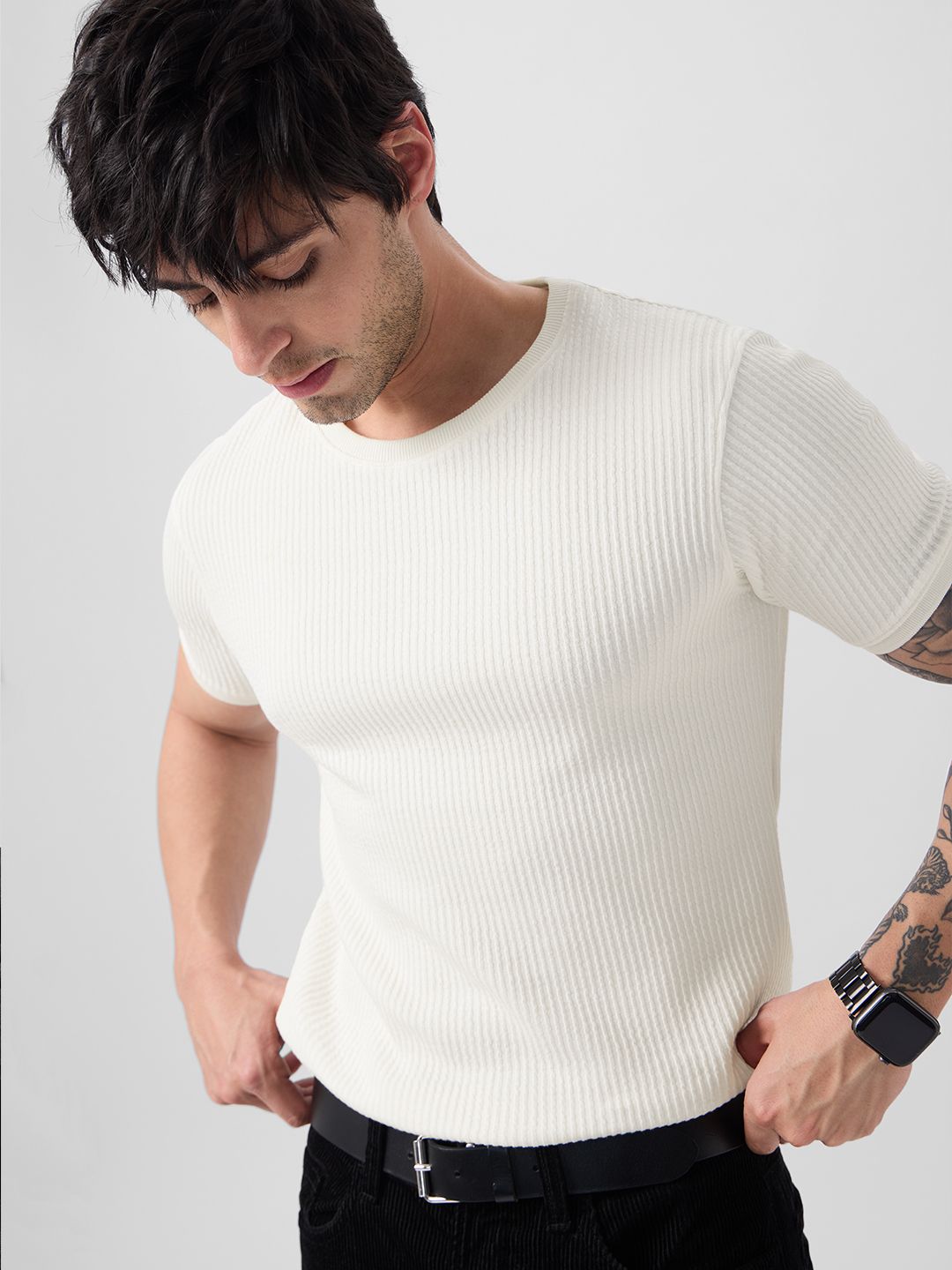 Korean T-Shirt: White T-Shirts