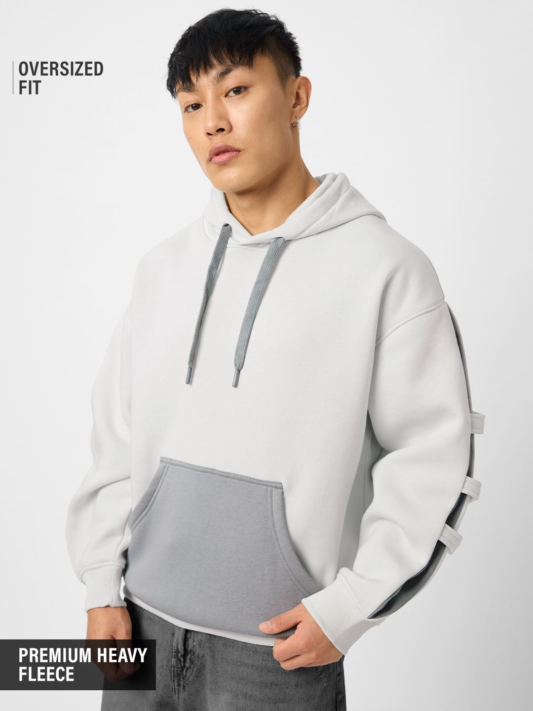 TSS Originals: Galactic Grey Men Oversized Hoodies