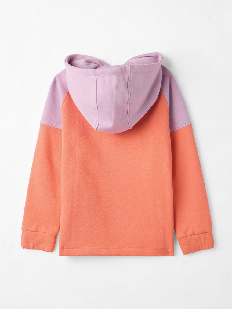 Solids: Pink, Purple (Colourblock) Girls Hoodies (2-8 Yrs)