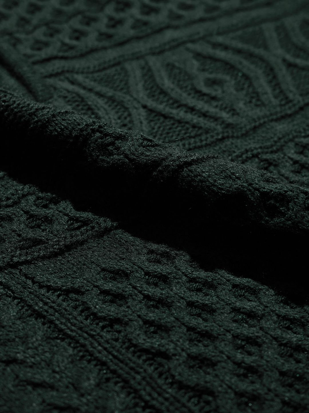 Cable Knit Pullover: Emerald Oversized Pullovers