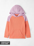 Solids: Pink, Purple (Colourblock) Girls Hoodies (2-8 Yrs)