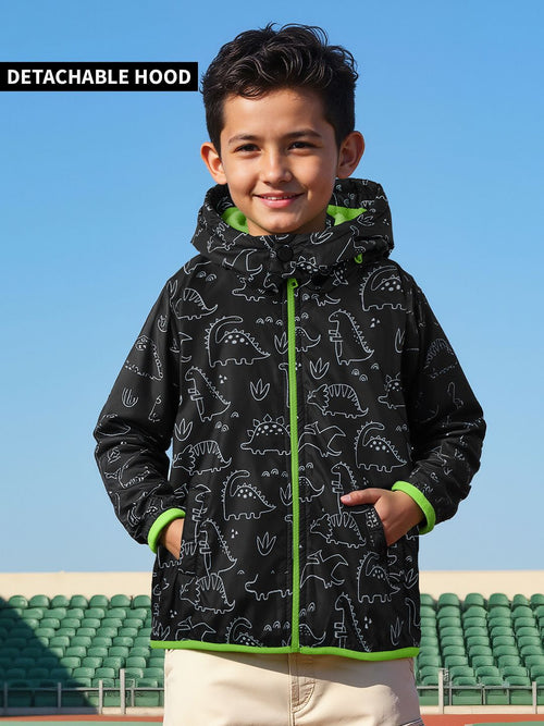 TSS Originals: Dino Era Boys Puffer Hooded Jackets (2-8 Yrs)