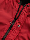 Solids: Deep Red Boys Cotton Hooded Utility Jackets (2-8 Yrs)