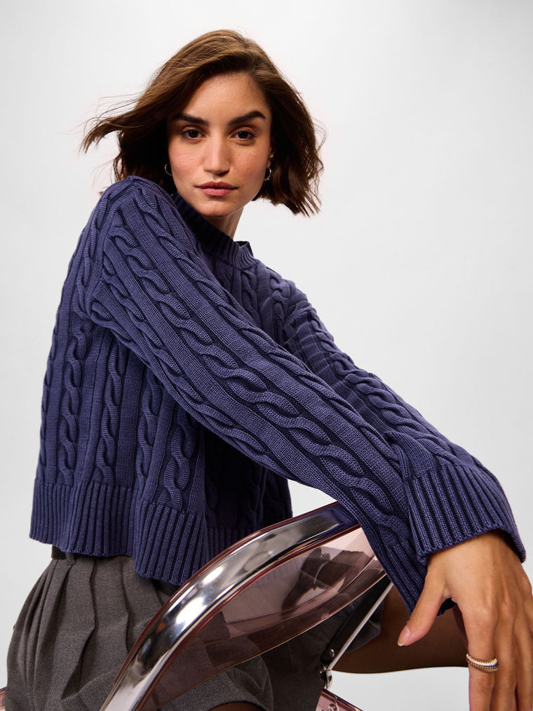 Cable Knit Sweater: Celestial Women Oversized Sweaters