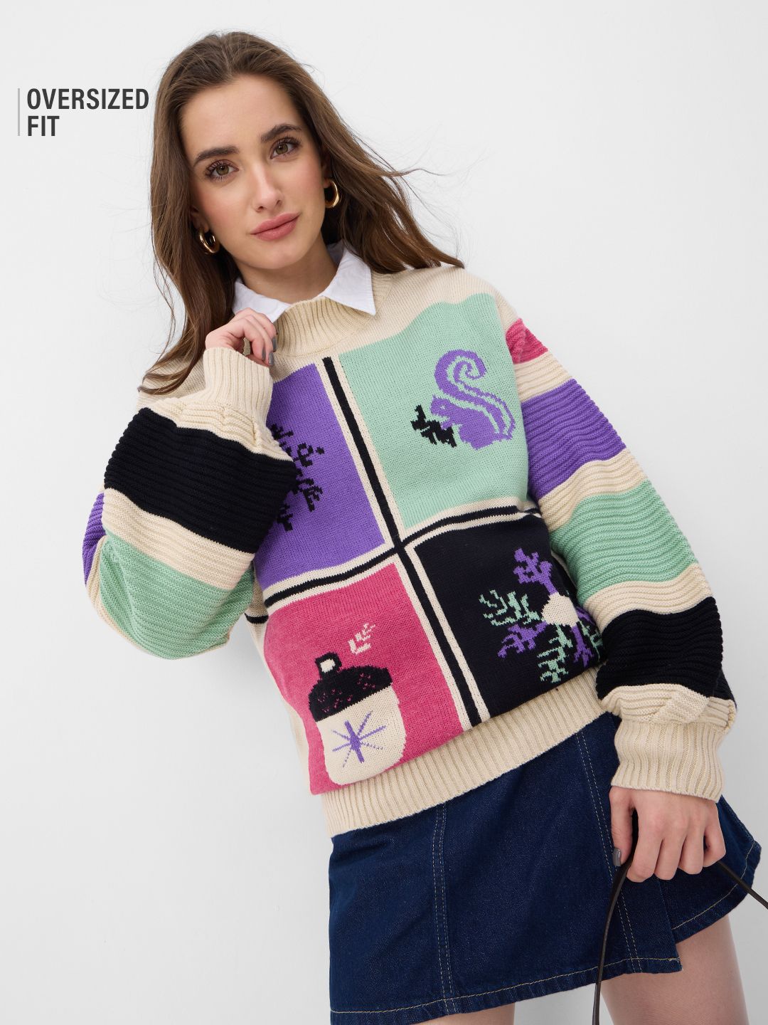 TSS Originals: Woodland Women Oversized Sweaters