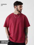 Solids: Superhero Red Oversized T-Shirts