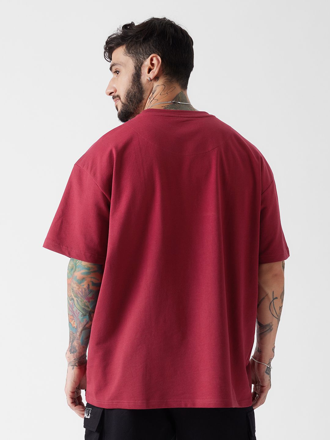 Solids: Superhero Red Oversized T-Shirts