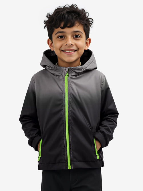 TSS Originals: Raven Black (Ombre) Boys Zipper Hooded Jackets (2-8 Yrs)