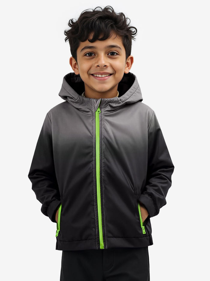 TSS Originals: Raven Black (Ombre) Boys Zipper Hooded Jackets (2-8 Yrs)