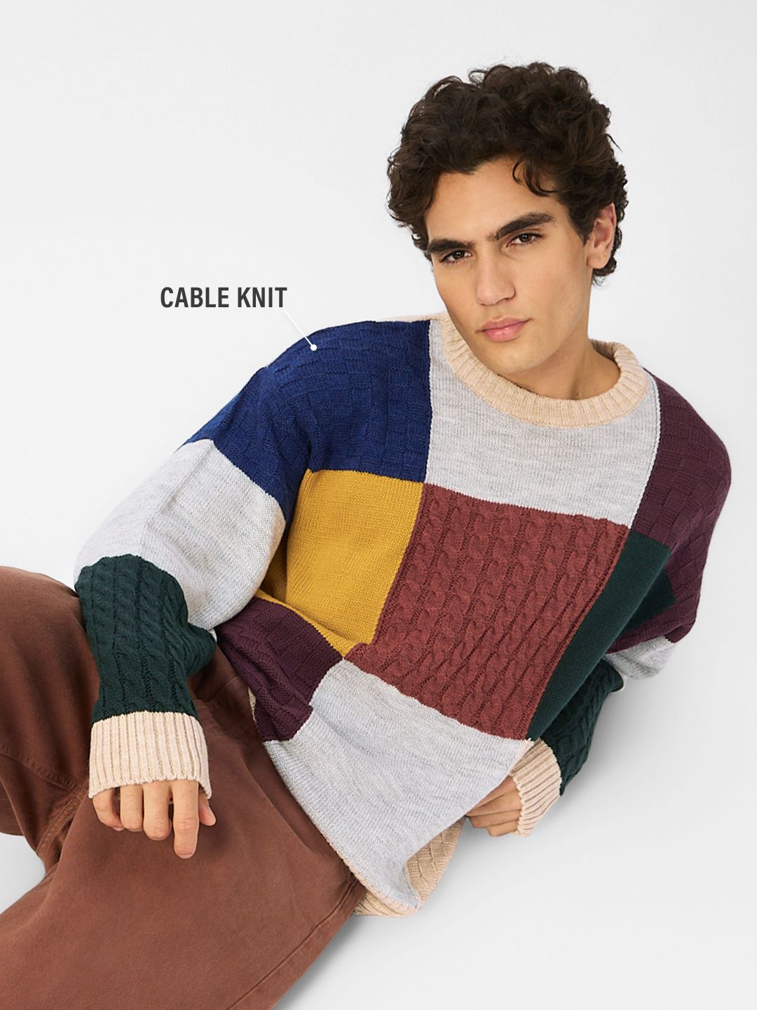 Colourblock Pullover: Autumn Hues Oversized Pullovers