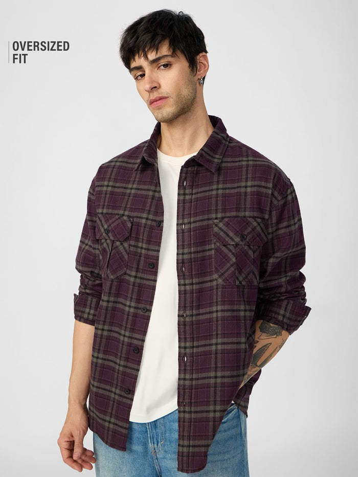 Plaid: Autumn Men Utility Shirts