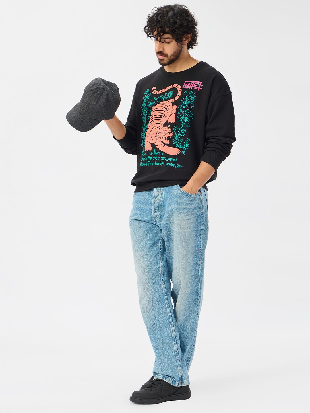 TSS Originals: Indie Tiger Men Oversized Sweatshirts