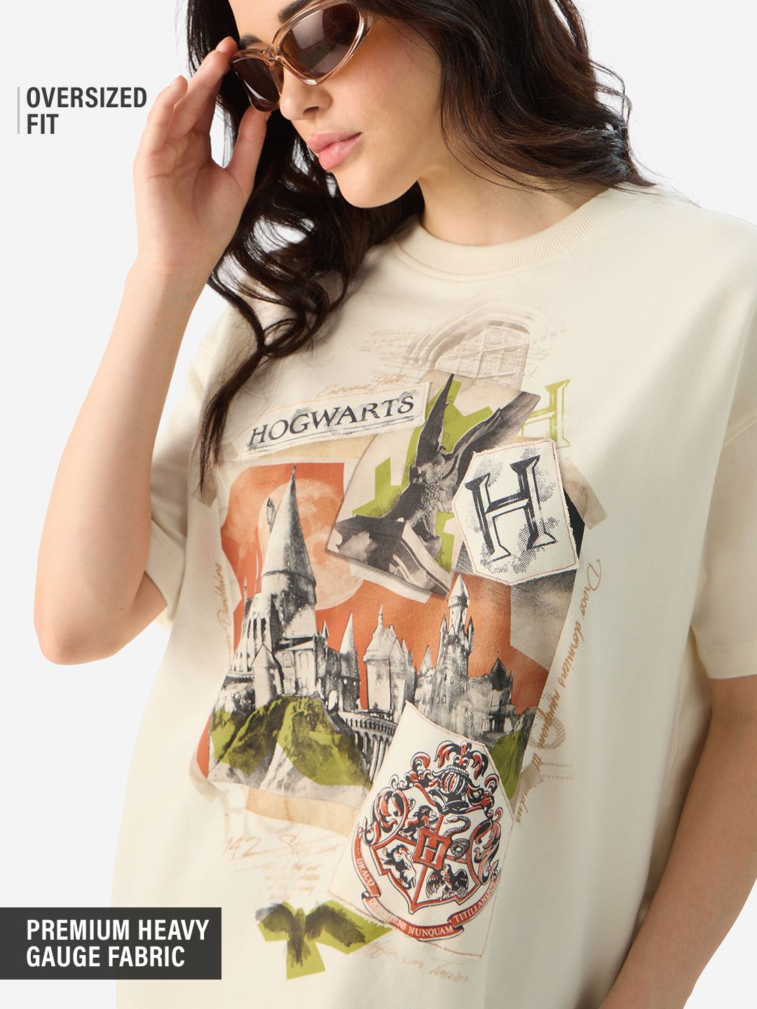 Harry Potter: Hogwarts Women Oversized T-Shirts