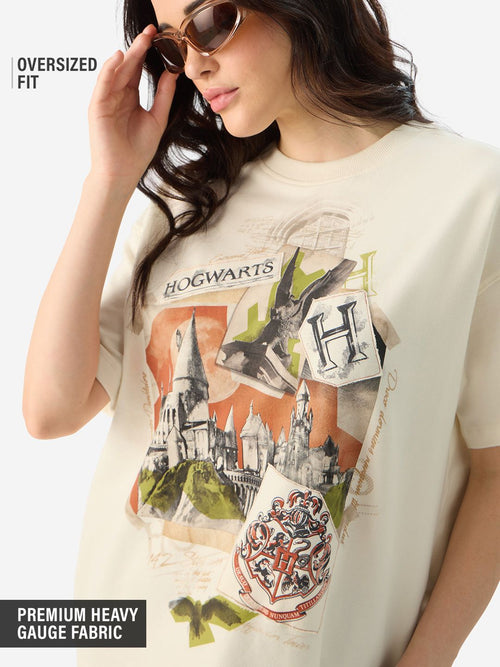 Harry Potter: Hogwarts Women Oversized T-Shirts