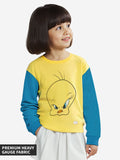 Looney Tunes: Tweety Face Girls Cotton Cropped Sweatshirts (2-8 Yrs)