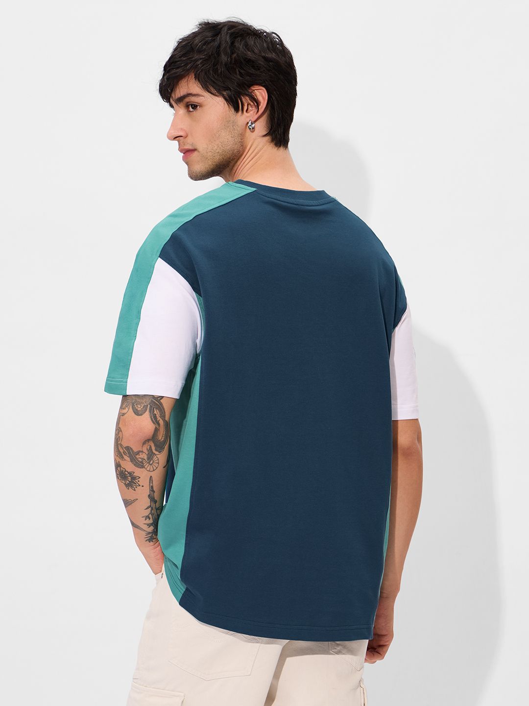 Colourblock: Deep Sea Blue Oversized T-Shirts