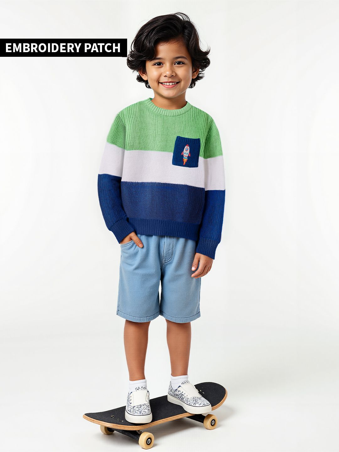Colour Block Sweater: Cosmic Boys Sweaters (2-8 Yrs)