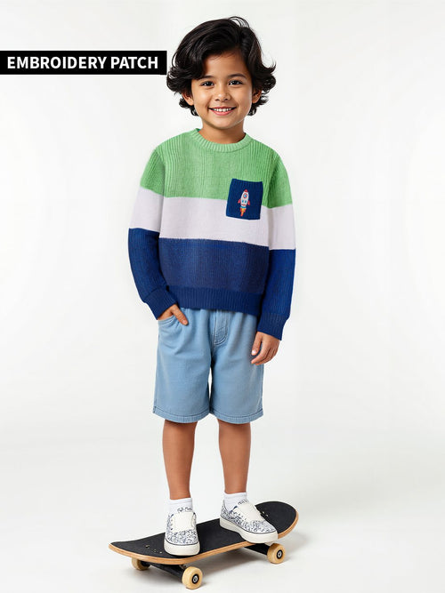 Colour Block Sweater: Cosmic Boys Sweaters (2-8 Yrs)