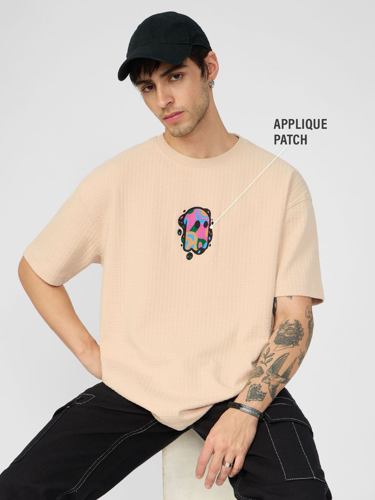 Textured T-shirt: Mr. Souls Splatter Oversized T-Shirts
