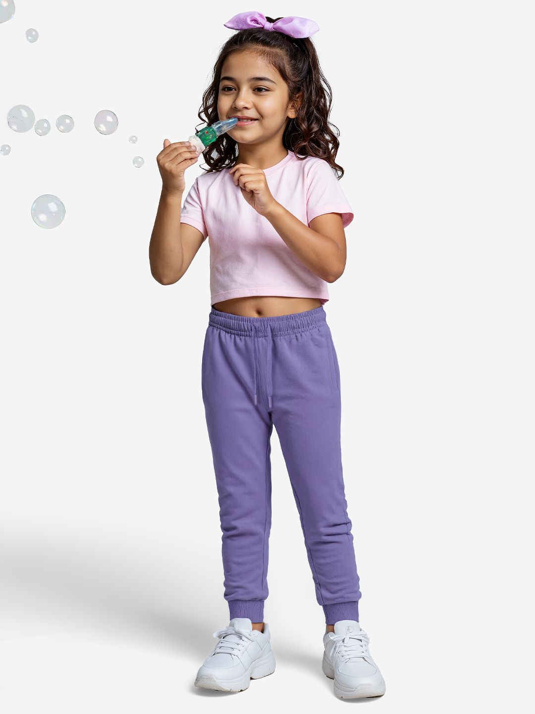 TSS Originals: Lavender Mermaid Girls Cotton Joggers (2-8 Yrs)