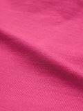 Hot-Pink Ribbed Top Women Knit Tops