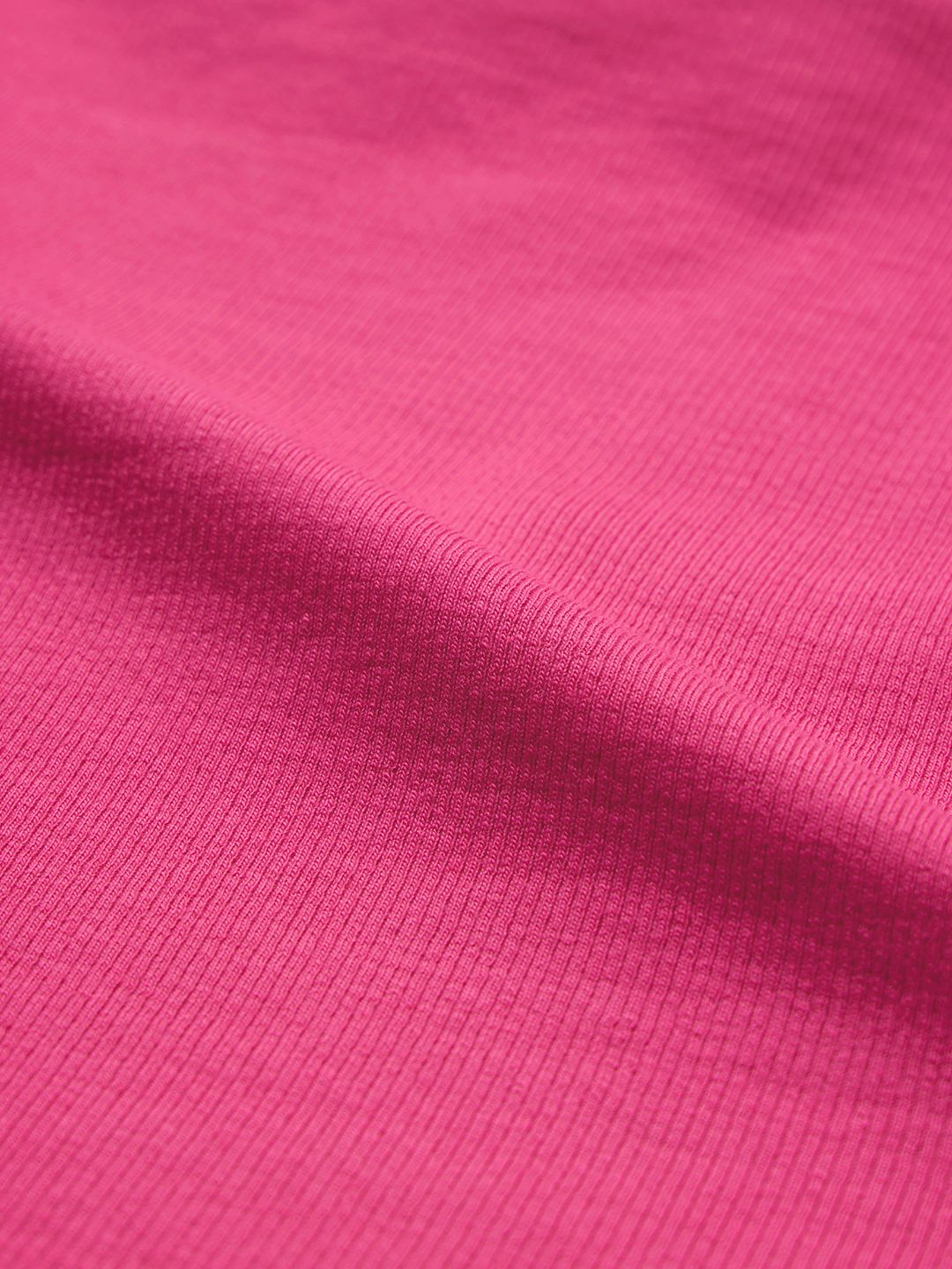 Hot-Pink Ribbed Top Women Knit Tops