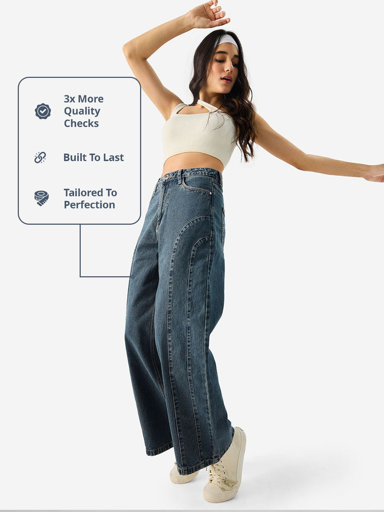 Wide-Leg Denim: Spruce Women Wide Denims