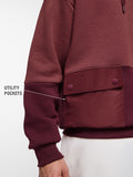 Colourblock Hoodie: Auburn Men Oversized Hoodies