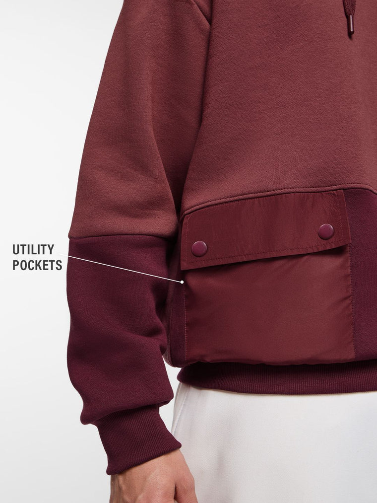 Colourblock Hoodie: Auburn Men Oversized Hoodies