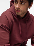Colourblock Hoodie: Auburn Men Oversized Hoodies