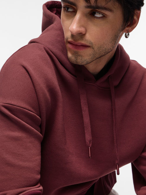 Colourblock Hoodie: Auburn Men Oversized Hoodies