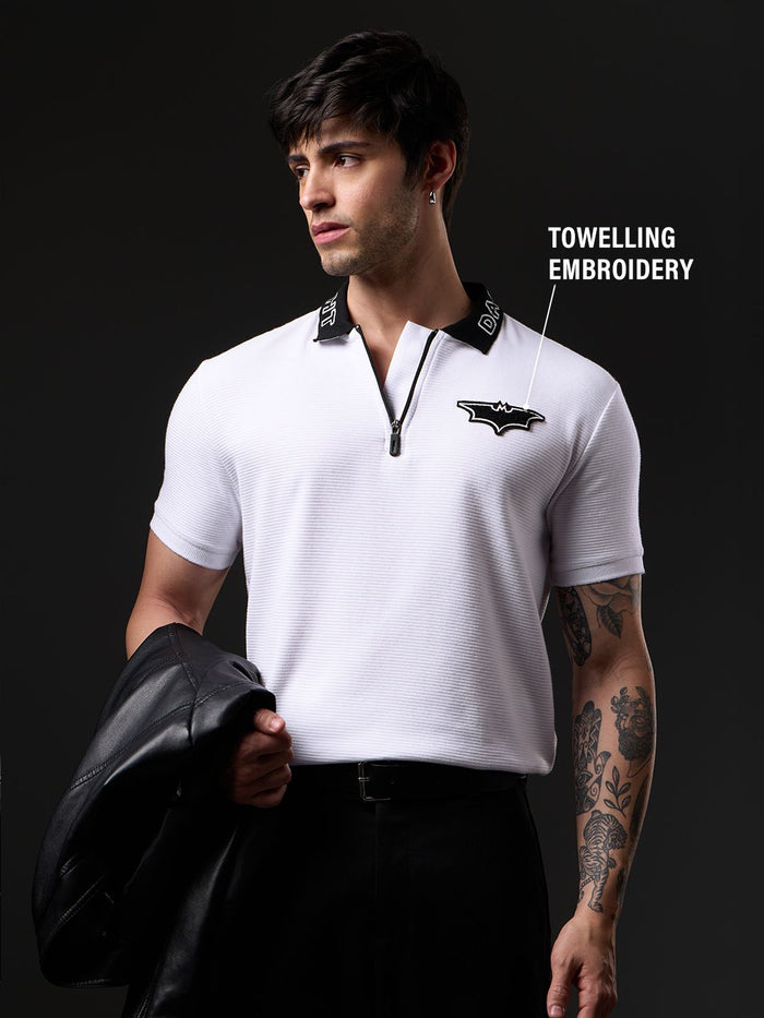 Ottoman Textured Polo: Batman Classic Polos
