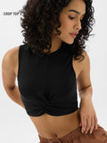 Essential Solids: Ink Black Women Knit Tops