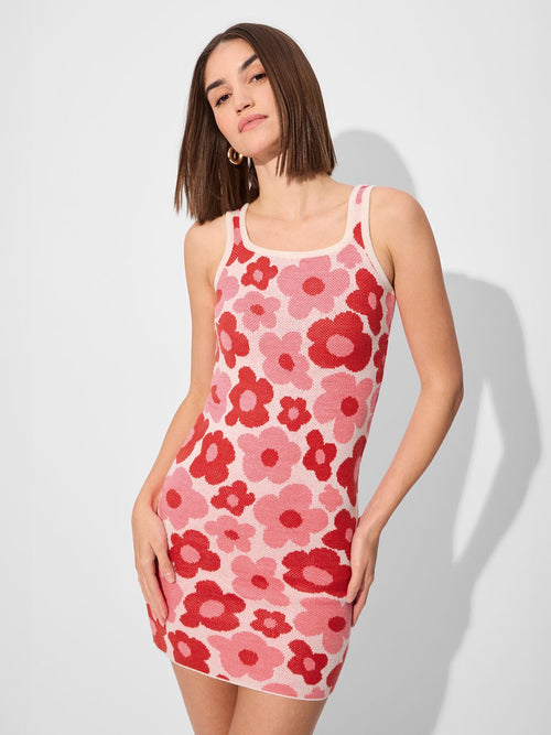 Jacquard Knit Dress: Bloom Women Fashion Dresses