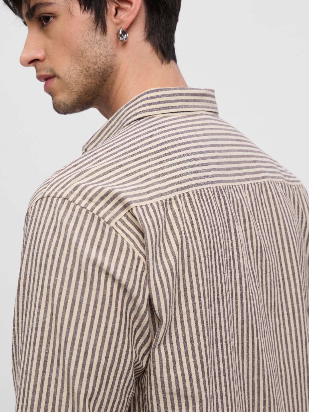 Cotton Linen: Striped Sienna Cotton Linen Shirts