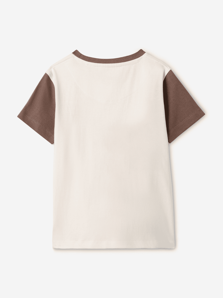 Regular T-Shirt: Mocha Mousse Boys Cotton T-Shirts (2-8 Yrs)