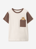 Regular T-Shirt: Mocha Mousse Boys Cotton T-Shirts (2-8 Yrs)