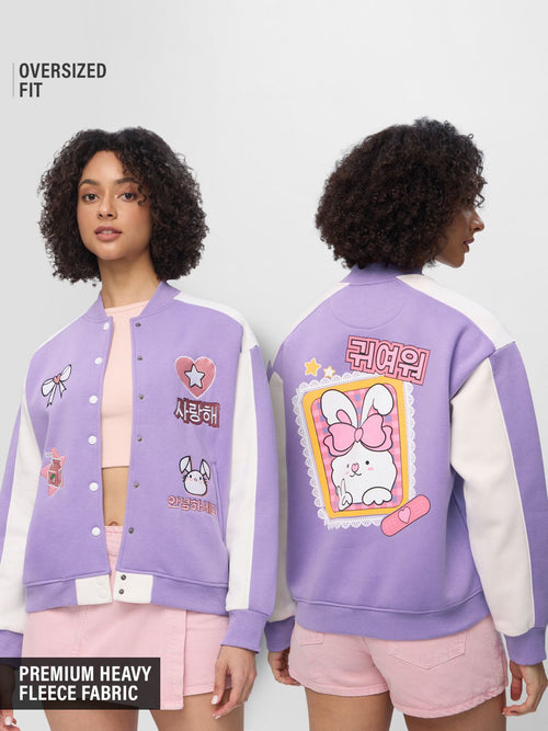TSS Originals: Pretty Purple Women Varsity Jackets