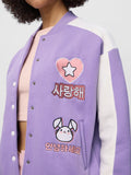 TSS Originals: Pretty Purple Women Varsity Jackets