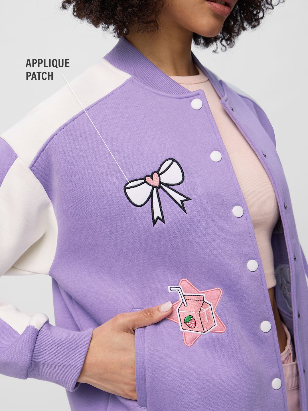 TSS Originals: Pretty Purple Women Varsity Jackets