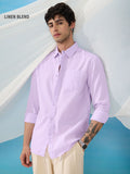 Cotton Linen: Orchid Purple Cotton Linen Shirts