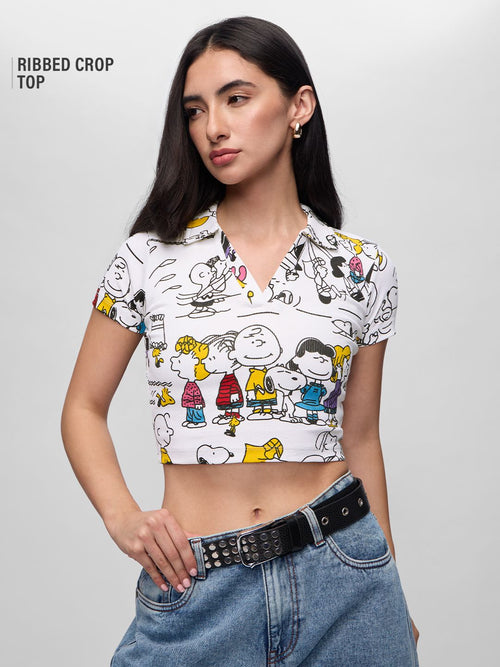 Peanuts: Playtime Women Cropped Polos