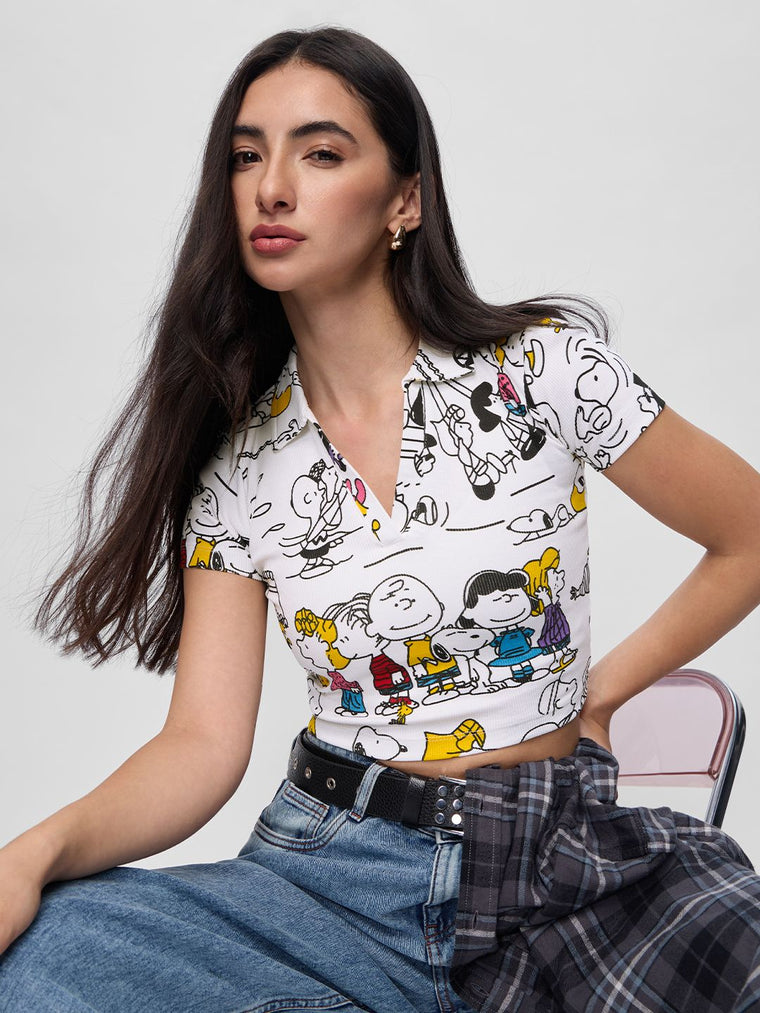 Peanuts: Playtime Women Cropped Polos