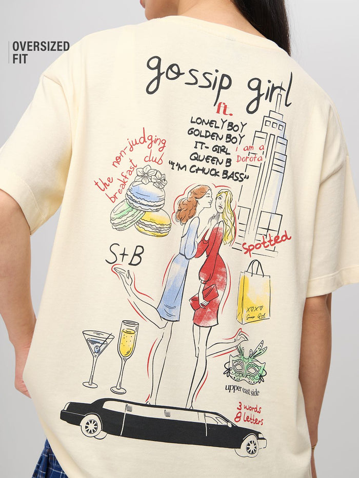 Gossip Girl: Doodle Women Oversized T-Shirts