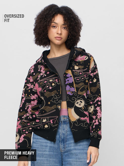 Kung Fu Panda: Warrior Women Oversized Hoodies